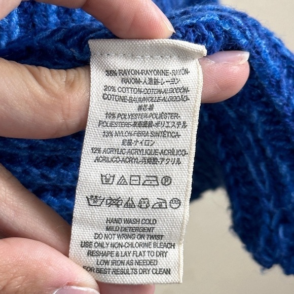 Free People Eleven Knit Cowl Turtleneck Oversized Long Sleeve Top Size S - Picture 10 of 11